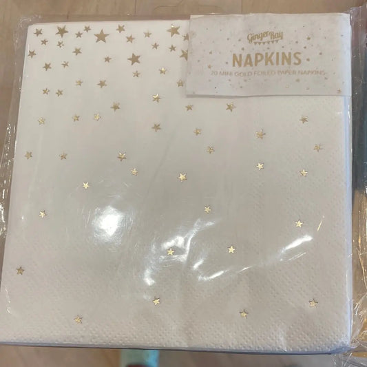 Mini gold foiled paper napkins SASS AND BELLE