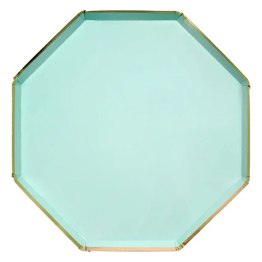 Mint dinner plates Meri Meri