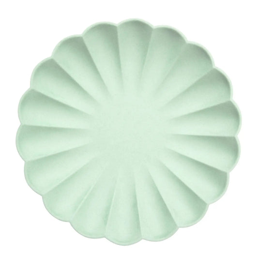 Mint sorbet compostable plates L Meri Meri