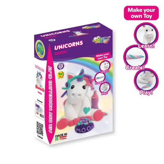 Moon - Unicorns Collection- Air Dry Modelling Clay Kit JumpingClay