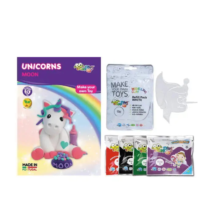 Moon - Unicorns Collection- Air Dry Modelling Clay Kit JumpingClay