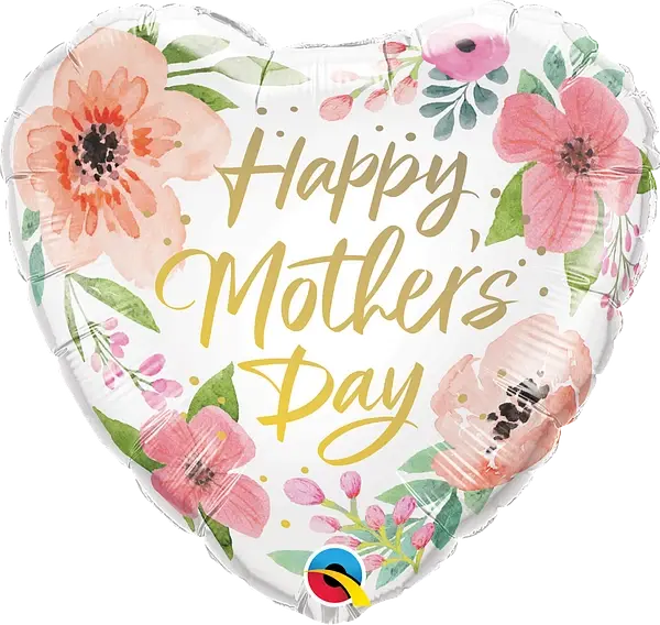 Mother's Day Pink Floral Foil Balloon qualatex
