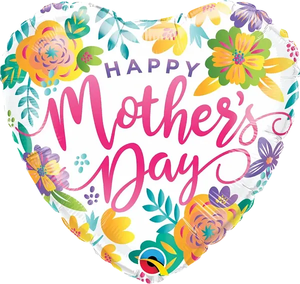 Mother's Day Spring Floral Foil Balloon qualatex