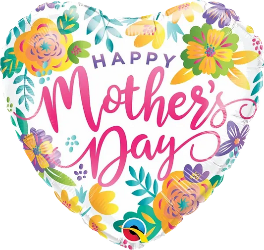 Mother's Day Spring Floral Foil Balloon qualatex