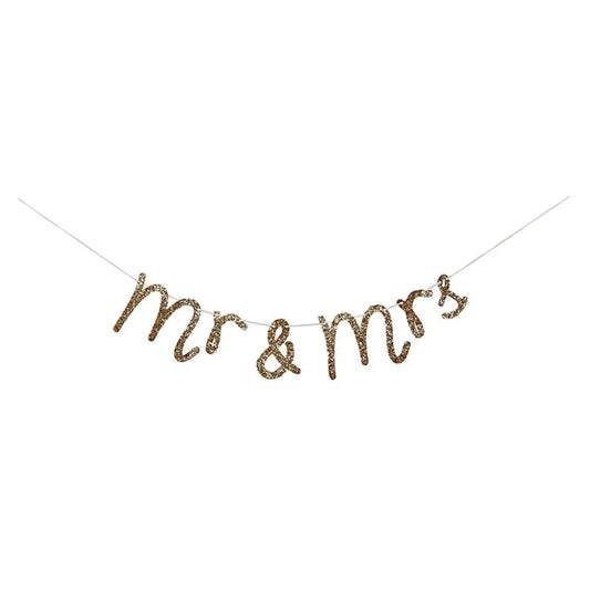 Mr And Mrs Gold Garland Meri Meri