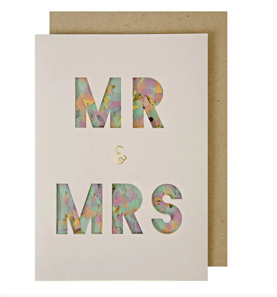 Mr & Mrs Confetti Shaker Wedding Card Meri Meri