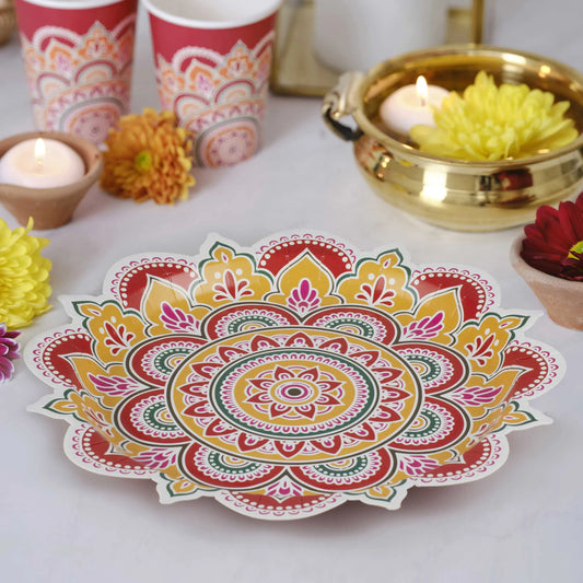 Multicoloured Paper Diwali Plates.. Ginger Ray