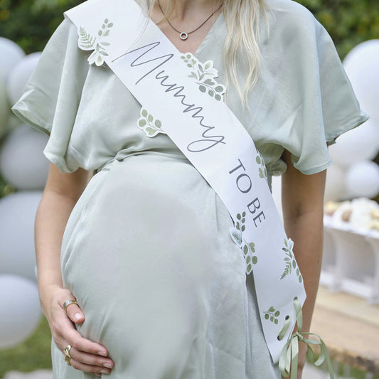 Mummy to Be Botanical Baby Shower Sash Ginger Ray