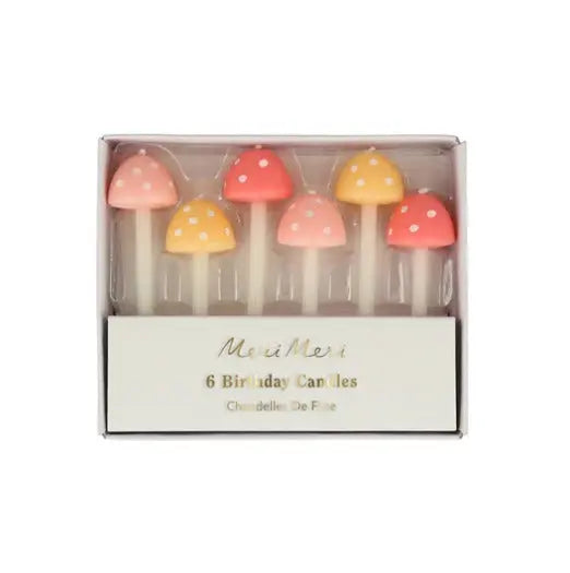 Mushroom Birthday Candles (x 6) Meri Meri