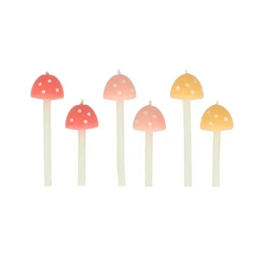Mushroom Birthday Candles (x 6) Meri Meri