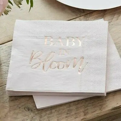 NAPKINS Baby in Bloom rose gold Ginger Ray