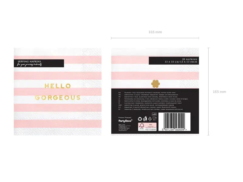 Napkins - Hello Gorgeous Partydeco