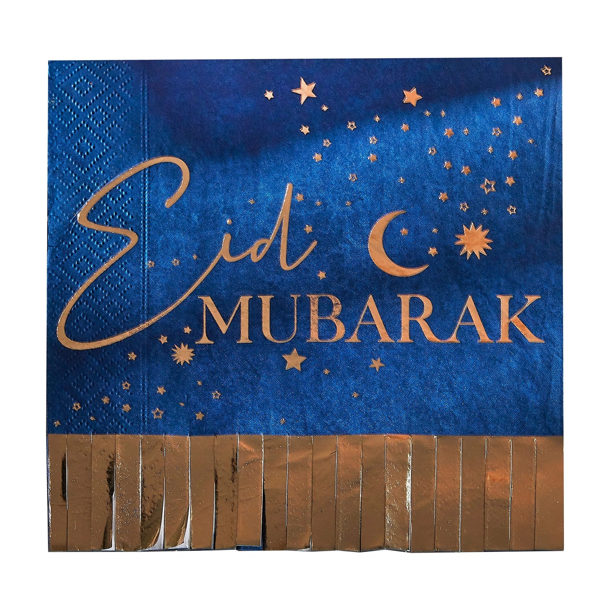Navy & Gold Eid Mubarak Fransenserviette Ginger Ray