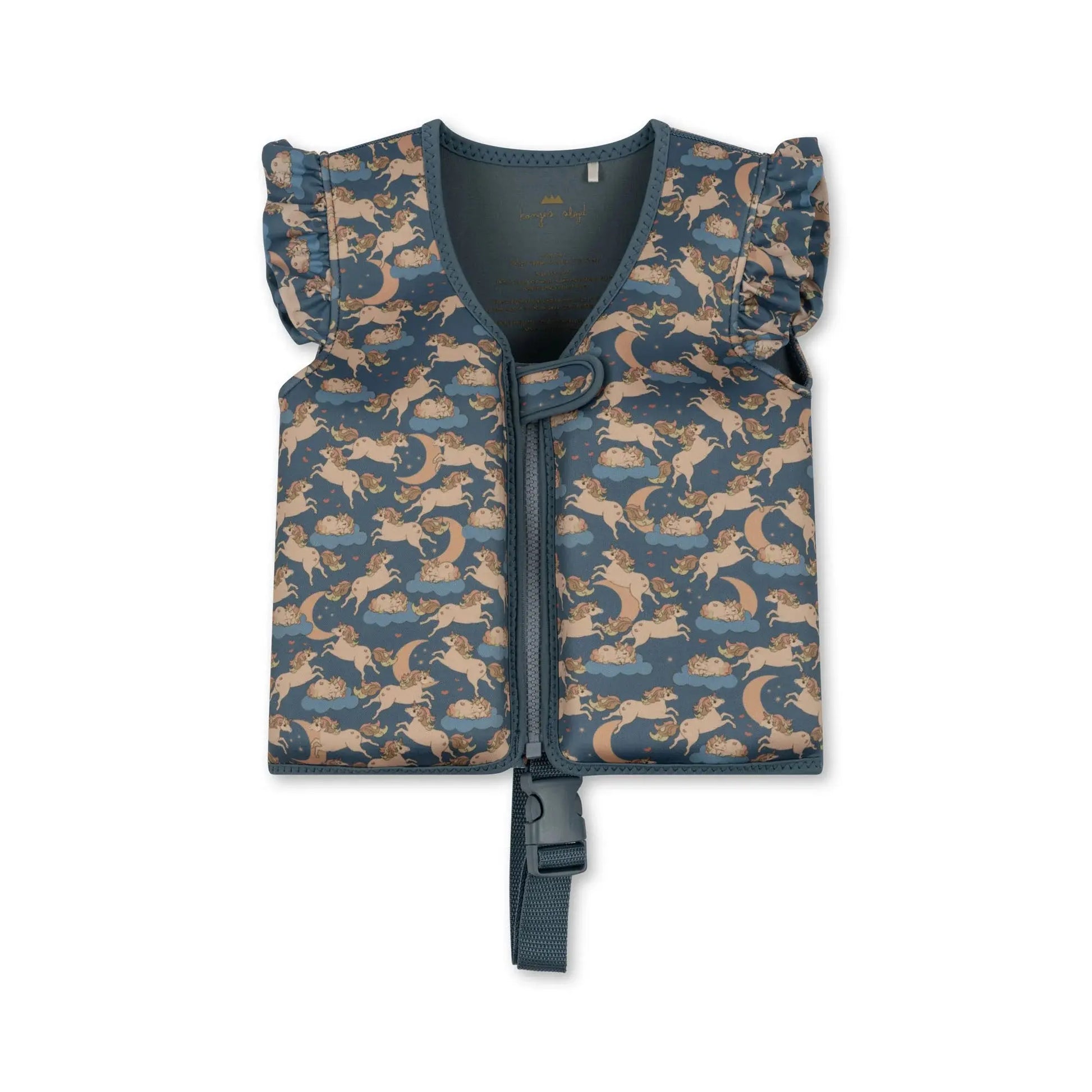 Neoprene float vest frill - unicorn blue Konges Slojd