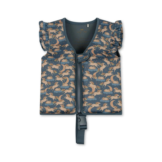 Neoprene float vest frill - unicorn blue Konges Slojd