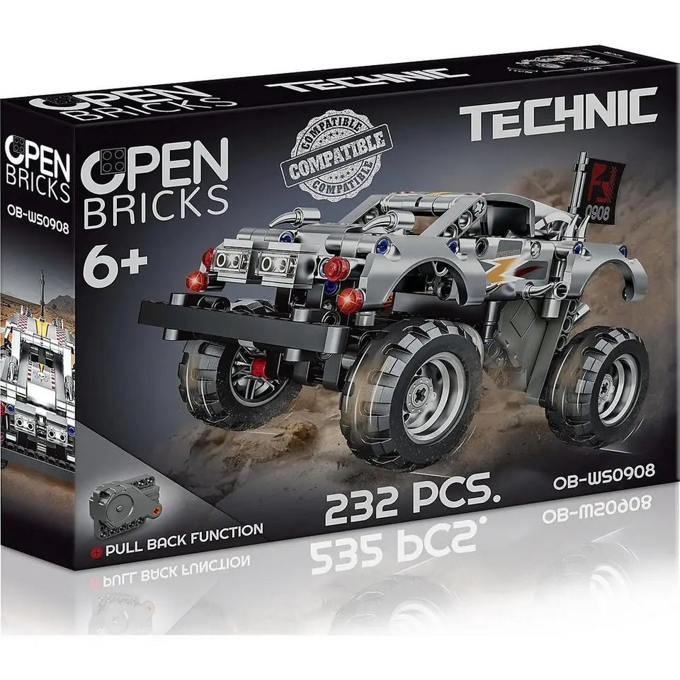 OPEN BRICKS - Monster Truck Silver (clamping block set) Open Bricks Source