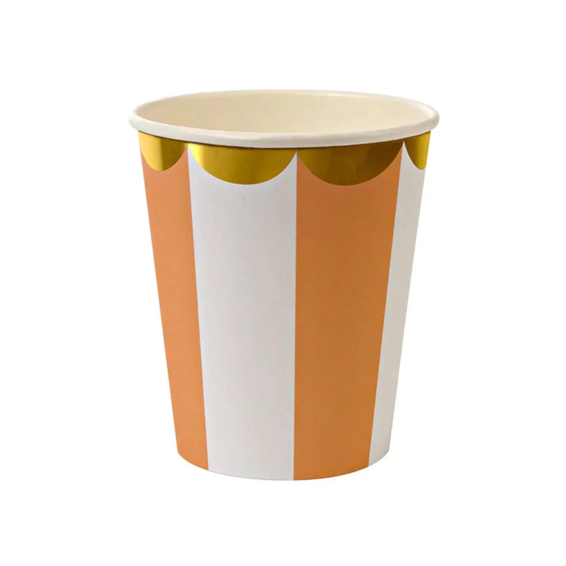 ORANGE STRIPE CUPS Meri Meri
