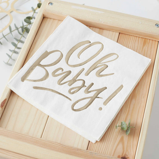 Oh Baby! Baby Shower Napkins Ginger Ray
