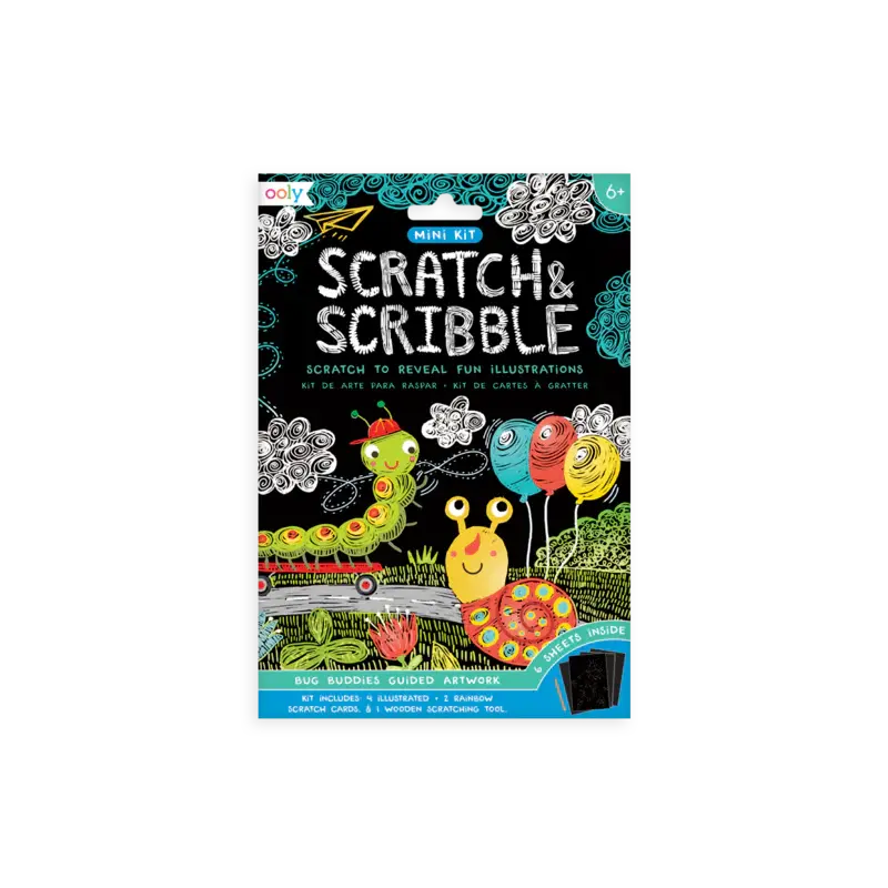 Ooly Scratch & Scribble Mini Scratch Art Kit - Bug Buddies OOLY