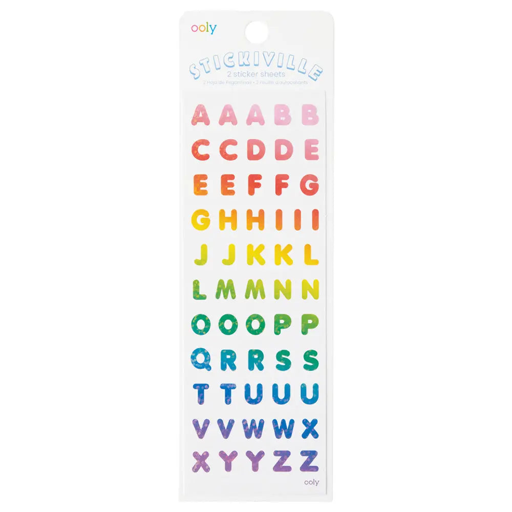 Ooly - Stickiville Stickers - Skinny - Rainbow Letters OOLY
