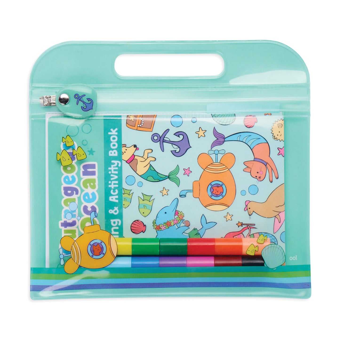 Ooly – Mini Traveler Coloring & Activity Kit – Outrageous Ocean (138-014) OOLY