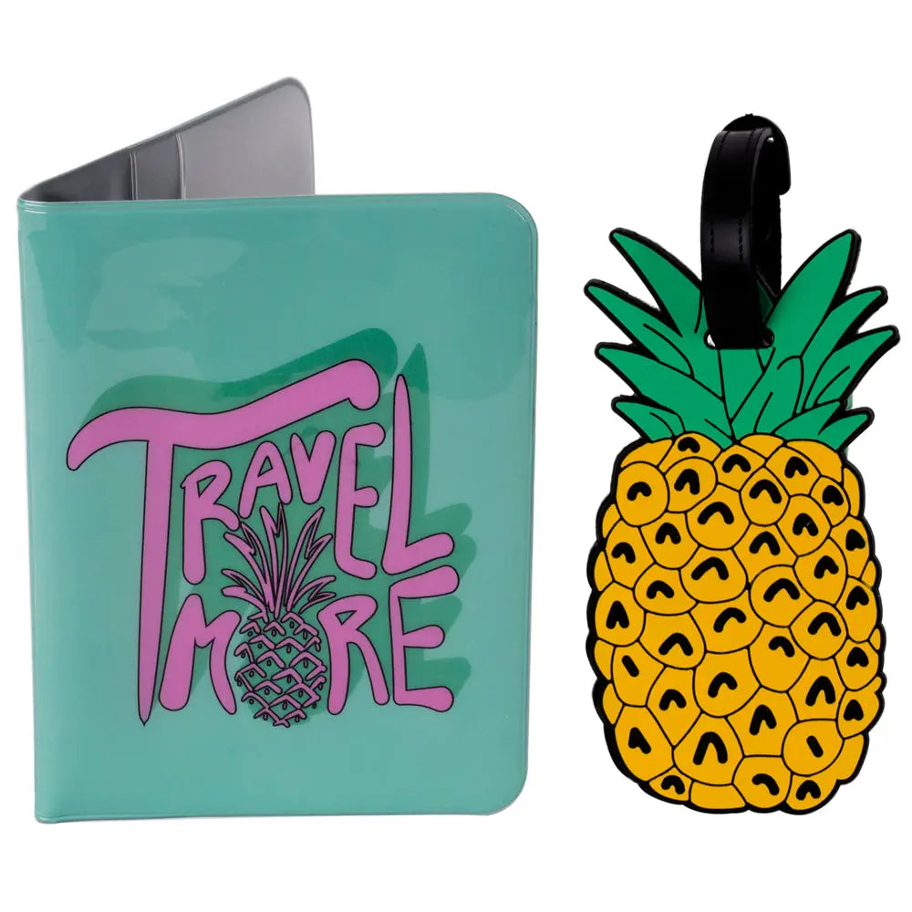 PASSPORT HOLDER AND ID TRAVEL UNICORN AND PINEAPPLE HF HELIO FERRETI