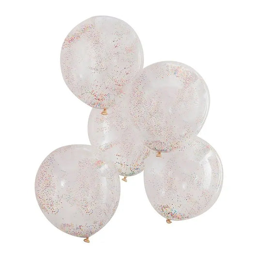 PASTEL PINK BEAD CONFETTI FILLED BALLOONS Ginger Ray