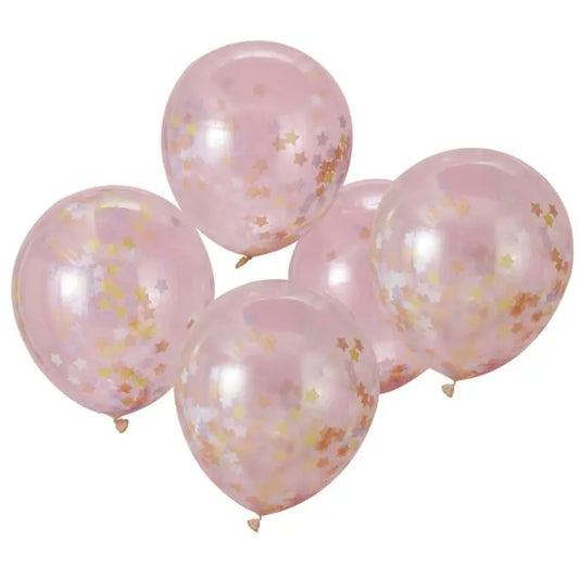 PASTEL STAR SHAPED CONFETTI BALLOONS Ginger Ray