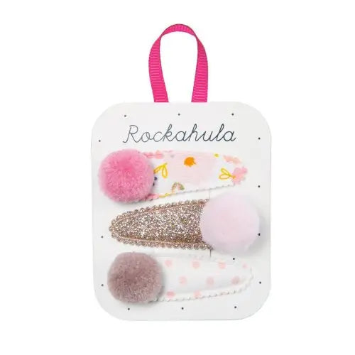 PINK BLOSSOM POM POM CLIPS Rockahula