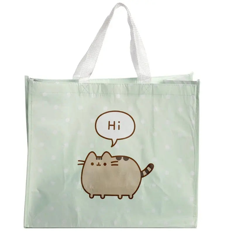PUSHEEN CAT RECYCLED PLASTIC BOTTLES RPET REUSABLE SHOPPING BAG Puckatore