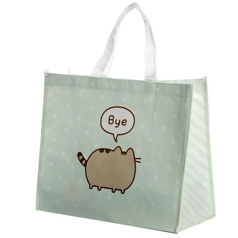 PUSHEEN CAT RECYCLED PLASTIC BOTTLES RPET REUSABLE SHOPPING BAG Puckatore
