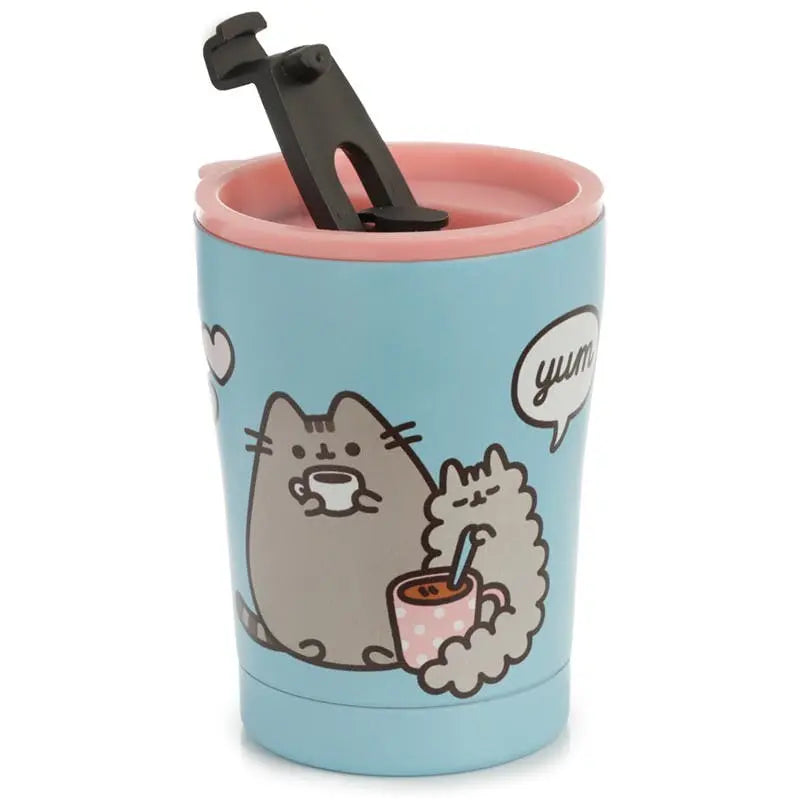 PUSHEEN FOODIE CAT REUSABLE STAINLESS HOT & COLD THERMAL INSULATED FOOD & DRINK CUP 300ML Puckatore