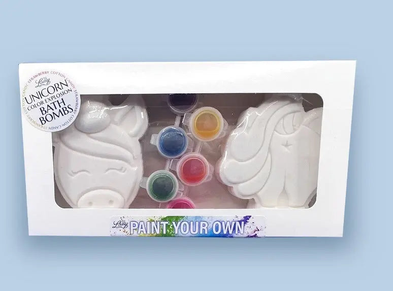 Paint Your Own Bath Bombs- Unicorn and Unicorn Tail Luxiny Products