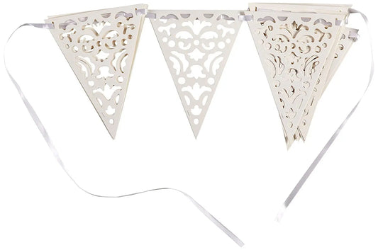 Paper Lace Wedding Bunting Flags - 3.35m Unique