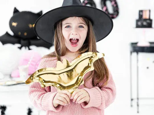 Paper Plates bat golden Partydeco