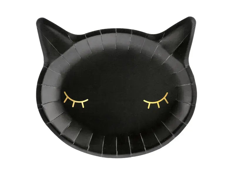Paper Plates black cat Partydeco