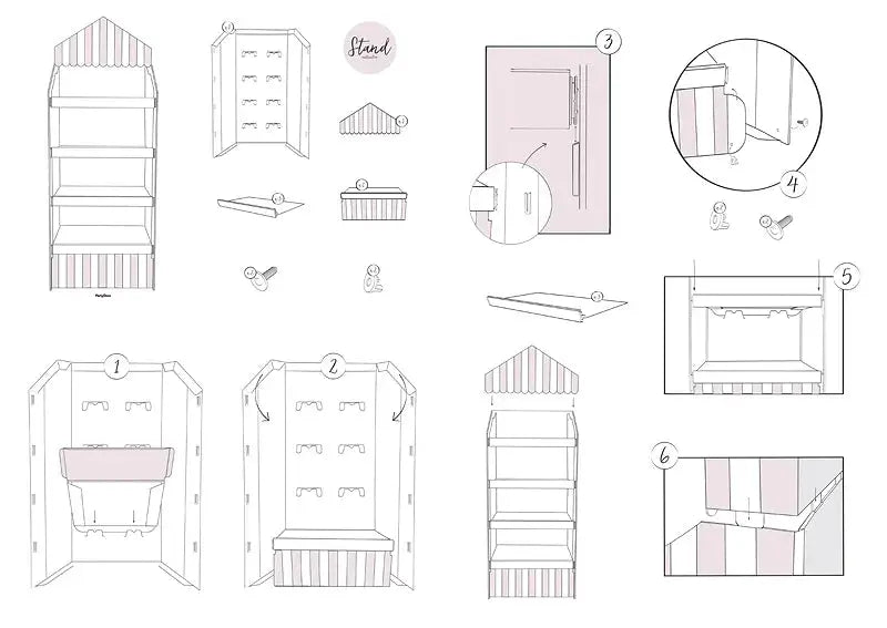 Party decorations set, 1st Birthday, silver & blue Partydeco