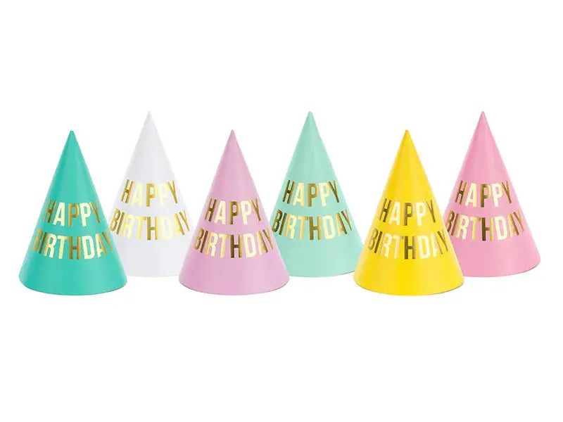 Party hats Happy birthday, mix Partydeco