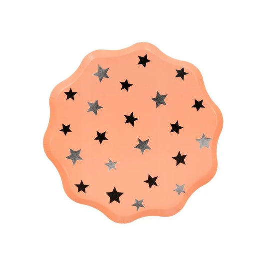 Pastel Halloween Star Pattern Plates (set of 8) Meri Meri