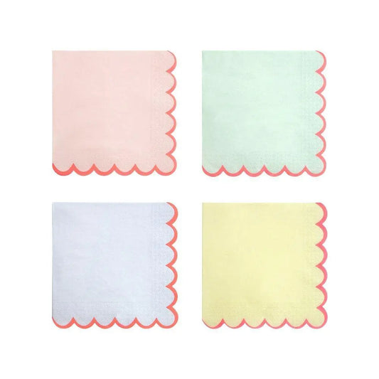 Pastel Neon Edge Large Napkins Meri Meri