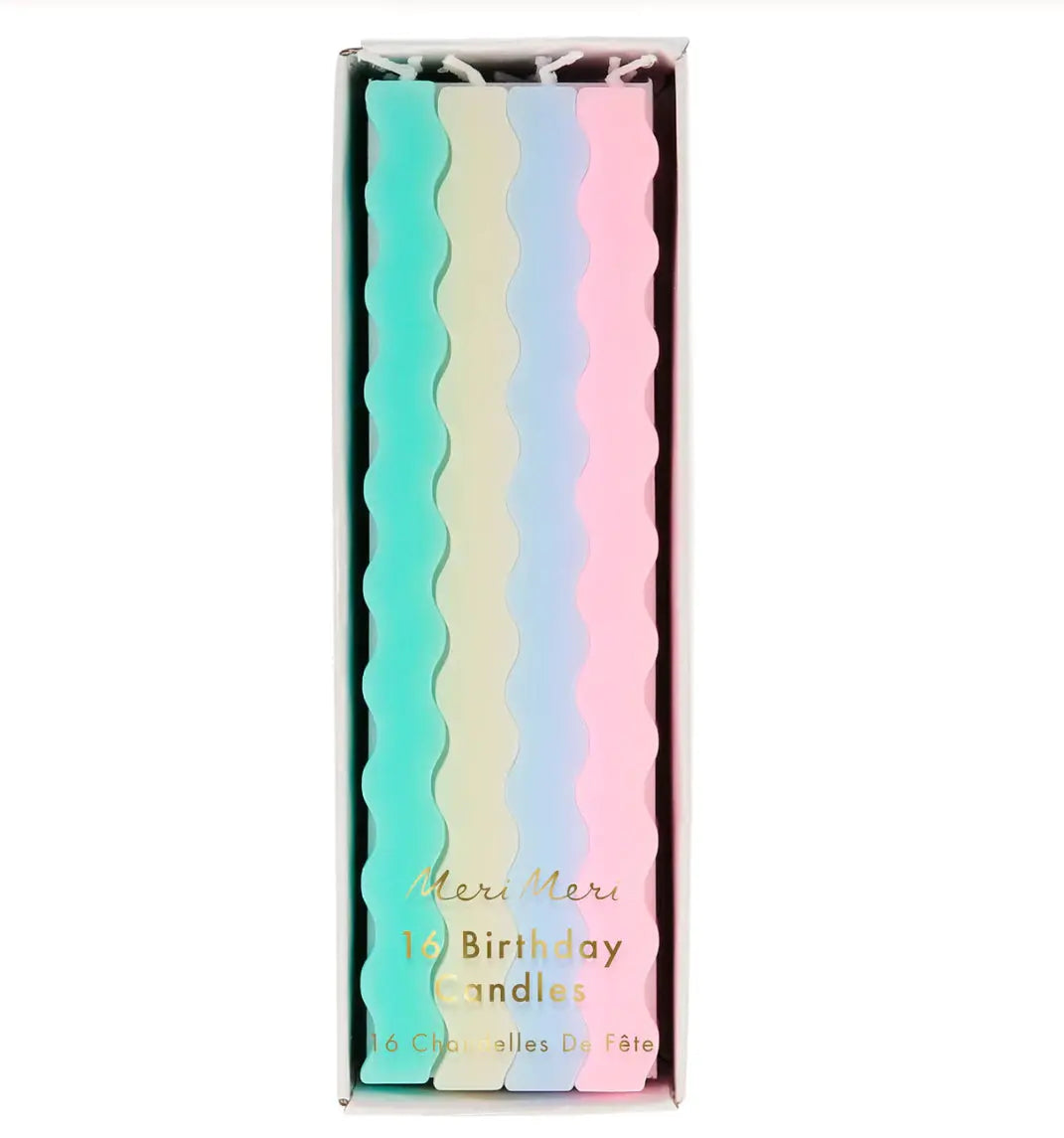 Pastel Wavy Candles (x 16) Talking Tables
