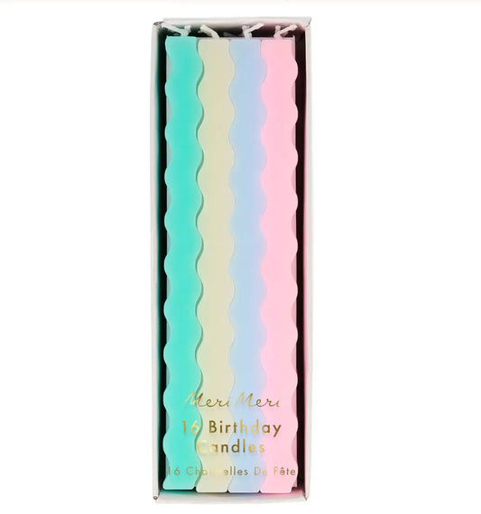 Pastel Wavy Candles (x 16) Talking Tables