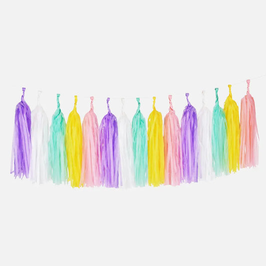 Pastels Tassel Garland thepartyville