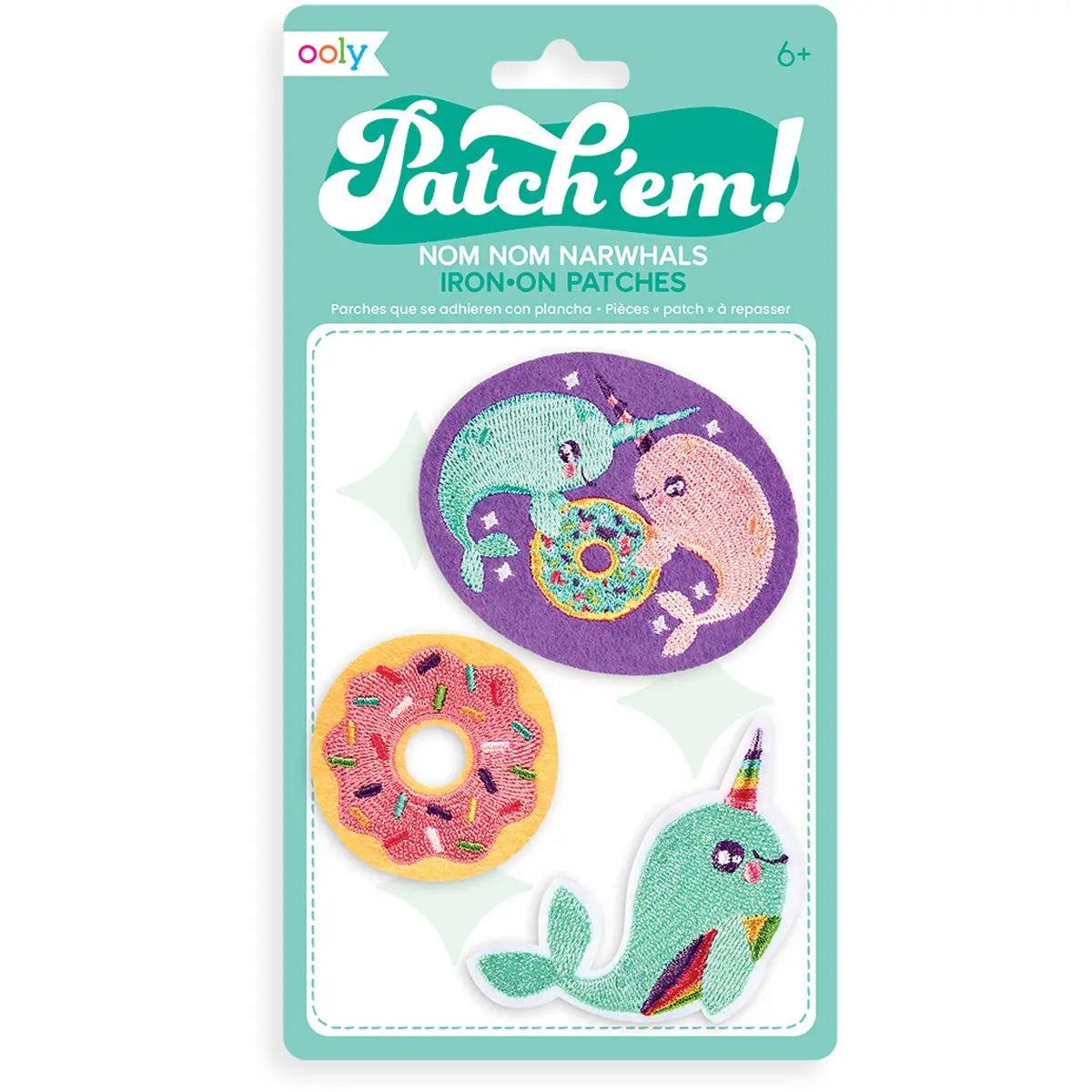 Patch Em Iron On Patches – Set of 3 – Nom Nom Narwhals unique