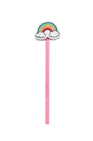 Pencil with rainbow eraser topper SASS AND BELLE