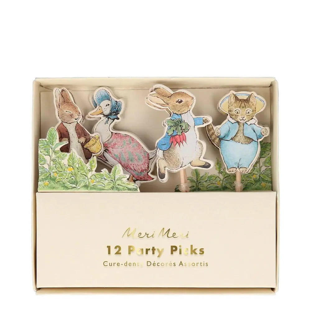 Peter Rabbit™ & Friends Party Picks (set of 12) Meri Meri