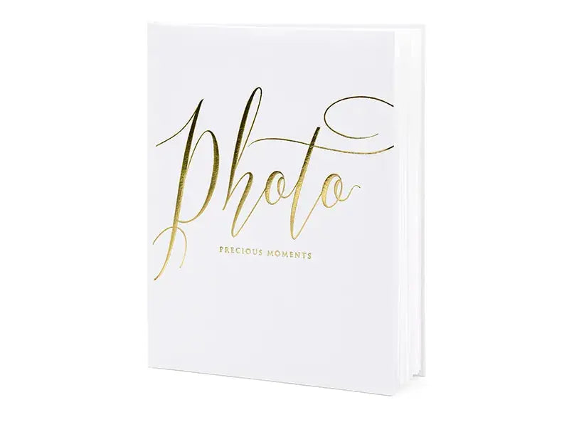 Photo album Precious moments, white & gold Partydeco