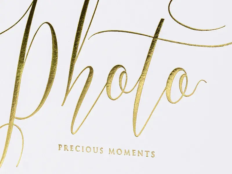 Photo album Precious moments, white & gold Partydeco