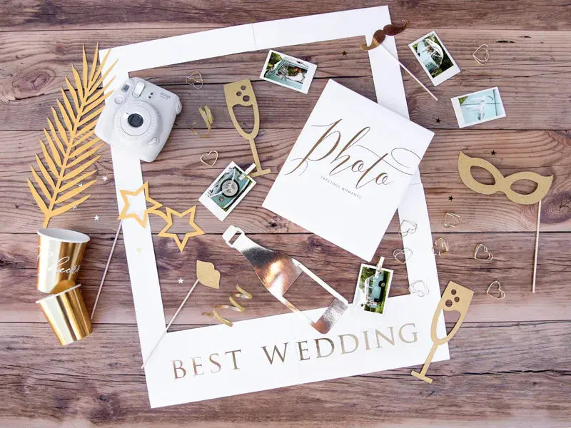 Photo album Precious moments, white & gold Partydeco