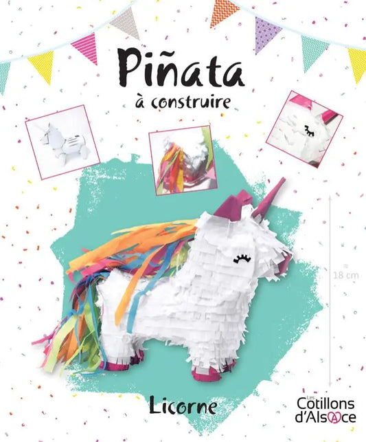 Pinata  à construire - Licorne cotillons Alsace